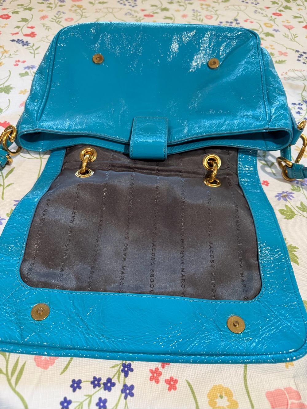 Marc by Marc Jacobs bag Turquoise Patent Leather Top-Handle - Picture 4 of 7